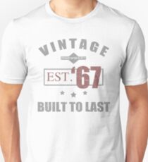 Vintage 1967 Birth Year Unisex T-Shirt