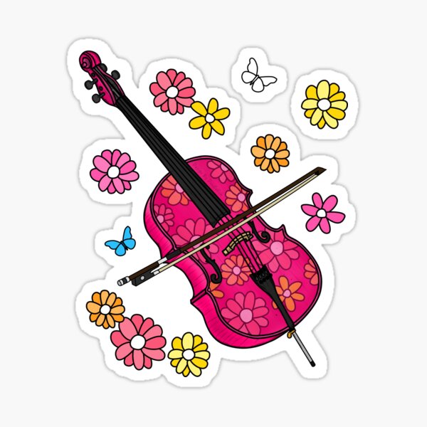 Bass Clef Vinyl Sticker - Black - Linda West Cellos