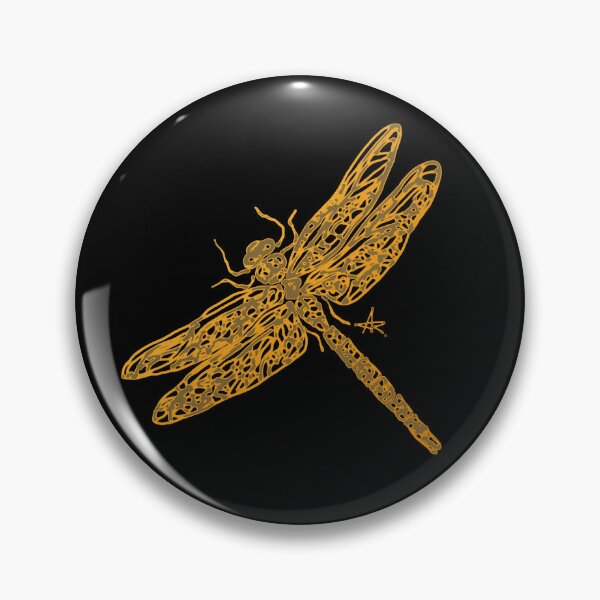 Item preview, Golden dragonfly designed and sold by Anna Ratkevich.