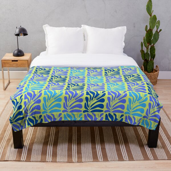 Item preview, Colorful abstract plant pattern retro style 1970s inspired designed and sold by Designbyfia.