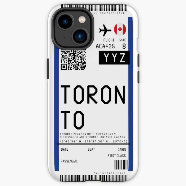 Toronto Pearson Airport (YYZ) Boarding Pass rickrolled iPhone Tough Case