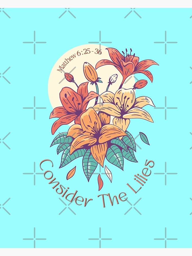 "Jesus Said Do Not Worry, Consider The Lilies, They Neither Toil Nor