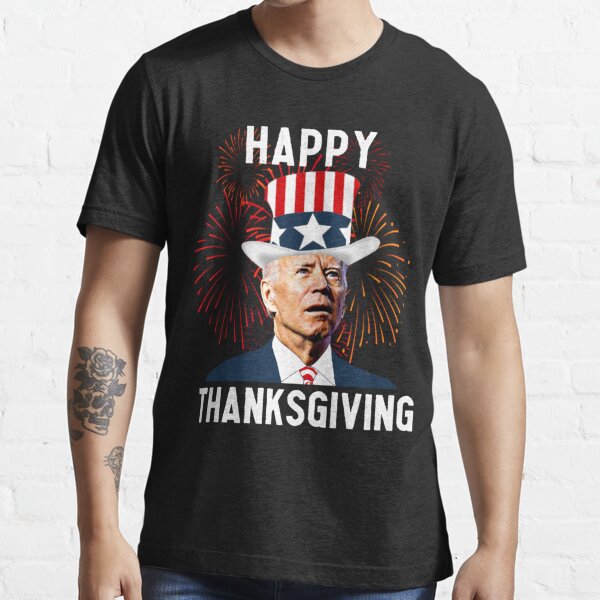 Funny Joe Biden Confused Thanksgiving For Fourth Of July Essential T-Shirt