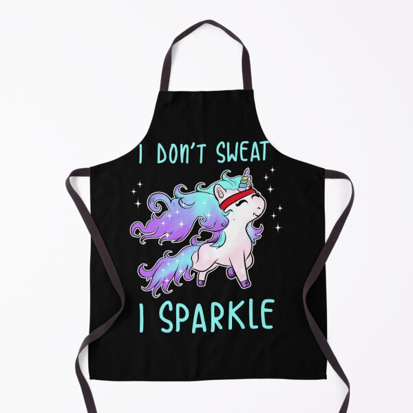 Item preview, I Don't Sweat I Sparkle Unicorn Gym Workout Sticker designed and sold by jacksrome6.