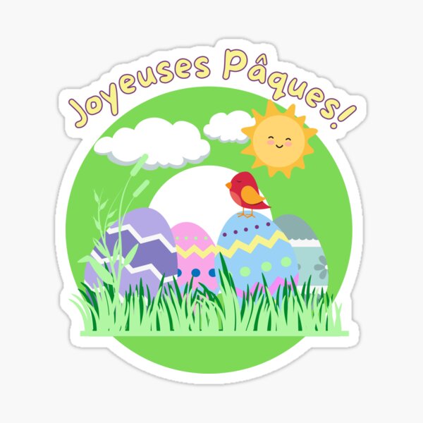 Item preview, Joyeuses Pâques - Happy Easter - Easter Egss - French designed and sold by T-shirtJohny.