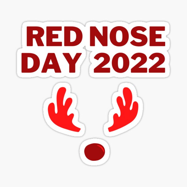 "tk maxx red nose day tshirts 2022" Sticker by Izano Redbubble