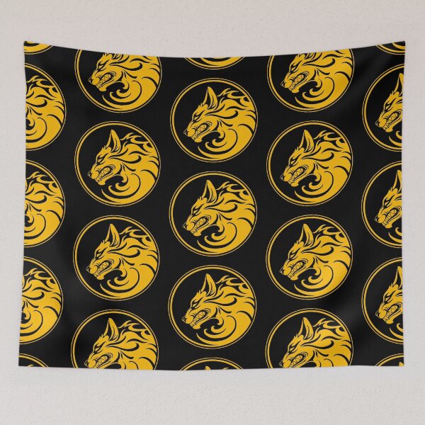 Item preview, Growling Yellow and Black Wolf Circle designed and sold by JeffBartels.