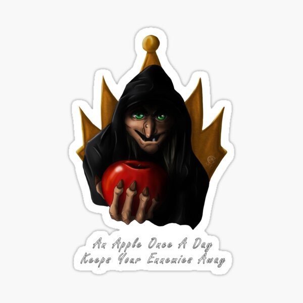 An Apple Once A Day... fond sombre Sticker