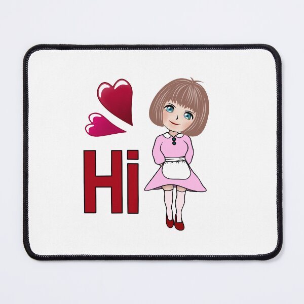 Item preview, Cute girl saying hi designed and sold by Mangwaokham.