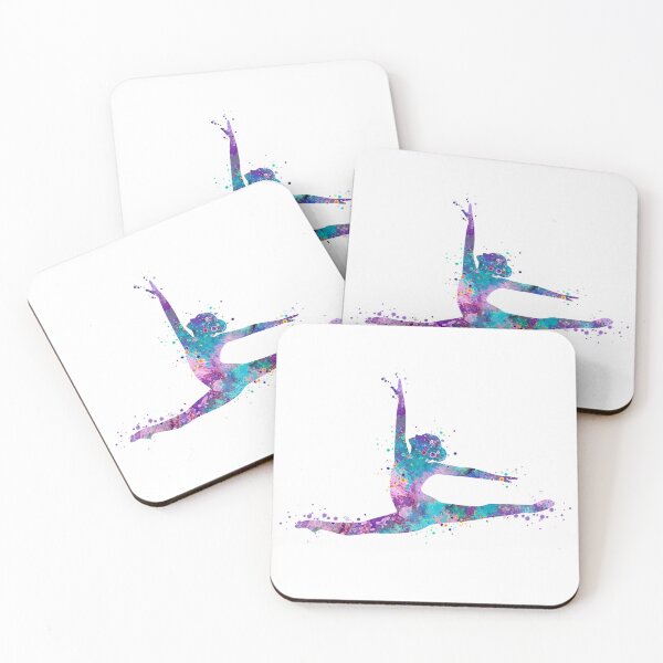 Item preview, Girl Gymnastics Twine Watercolor Silhouette designed and sold by LotusGifts.