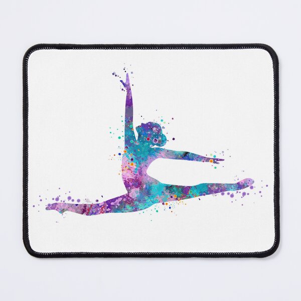 Item preview, Girl Gymnastics Twine Watercolor Silhouette designed and sold by LotusGifts.
