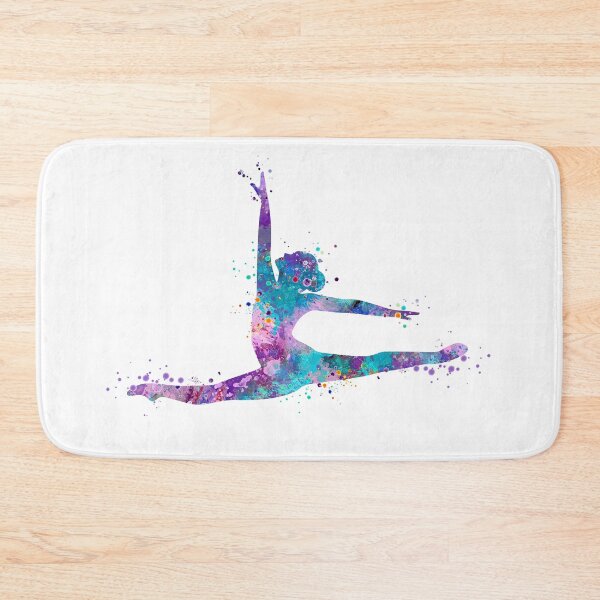 Item preview, Girl Gymnastics Twine Watercolor Silhouette designed and sold by LotusGifts.