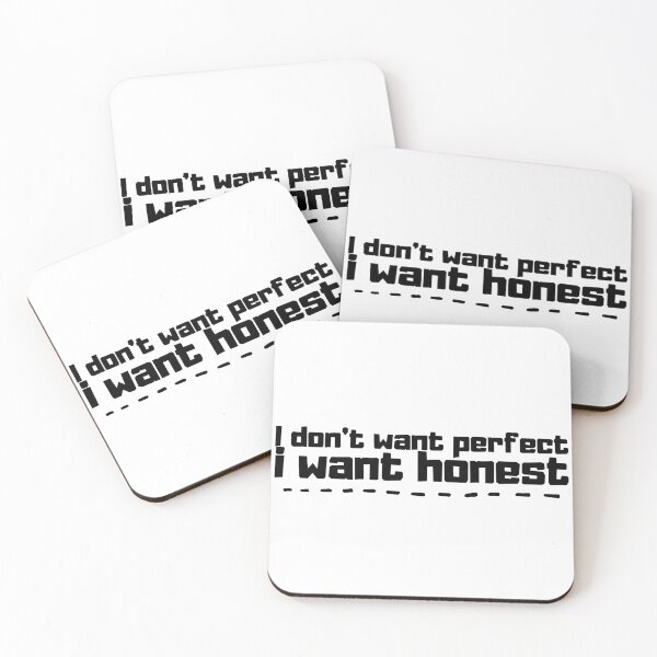 Item preview, I don't want perfect, i want honest, Motivational Quote designed and sold by PlanBesser.