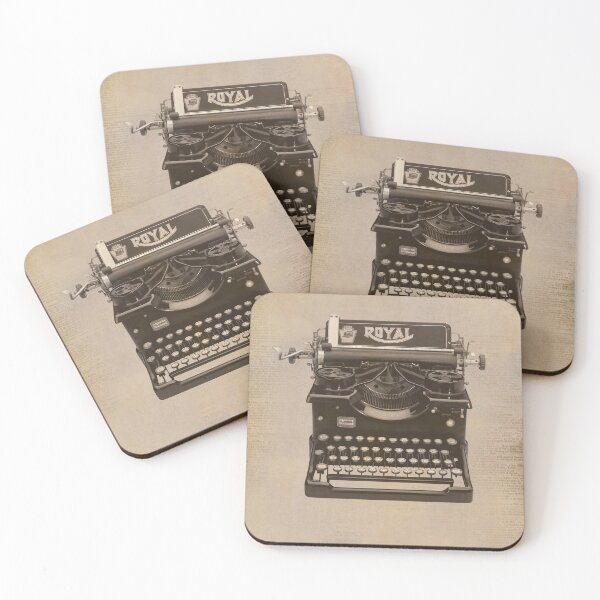 Item preview, Monochrome black & white Vintage typewriter faded effect. Gift for writer. designed and sold by madhatdesigns.