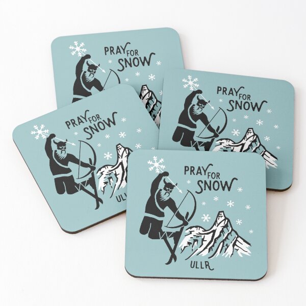 Item preview, Ullr Pray for snow - black-white designed and sold by posay.