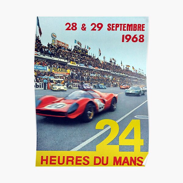 Vintage Le Mans 1968-Plakat Poster