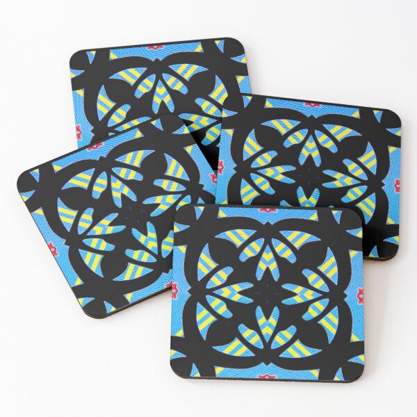 Item preview, GEOMETRIC ABSTRACT MASK PATTERN WITH ARUBAN FLAG COLORS - ARRUBA ONE HAPPY ISLAND 7. designed and sold by Ralek.