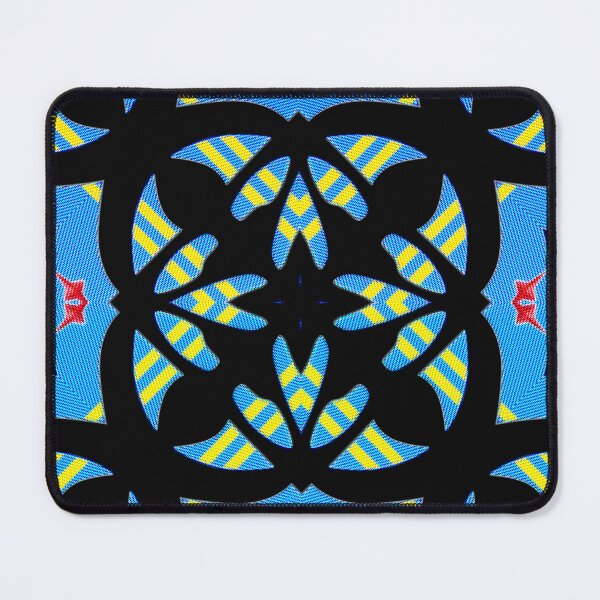Item preview, GEOMETRIC ABSTRACT MASK PATTERN WITH ARUBAN FLAG COLORS - ARRUBA ONE HAPPY ISLAND 7. designed and sold by Ralek.