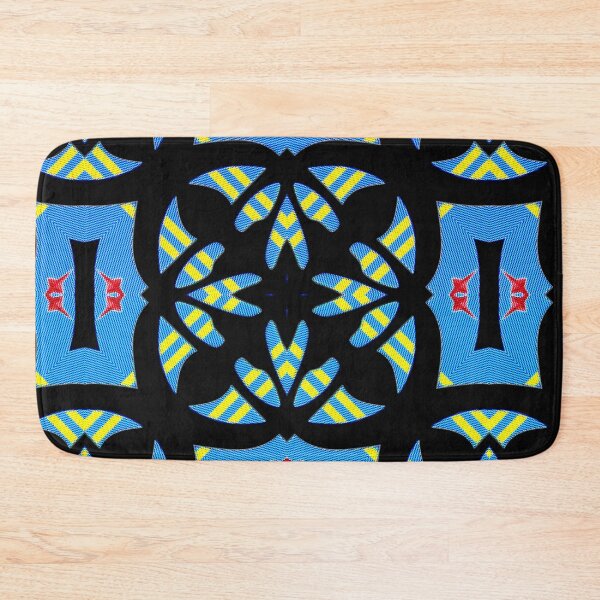 Item preview, GEOMETRIC ABSTRACT MASK PATTERN WITH ARUBAN FLAG COLORS - ARRUBA ONE HAPPY ISLAND 7. designed and sold by Ralek.