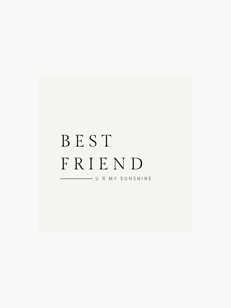 Best Friend Logo Sticker By Donz33 Redbubble