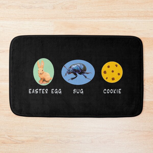 Item preview, "Easter Egg Bug Cookie" lettering with Easter bunny in egg, buggy beetle and cookie with chocolate pieces designed and sold by sopfanna.