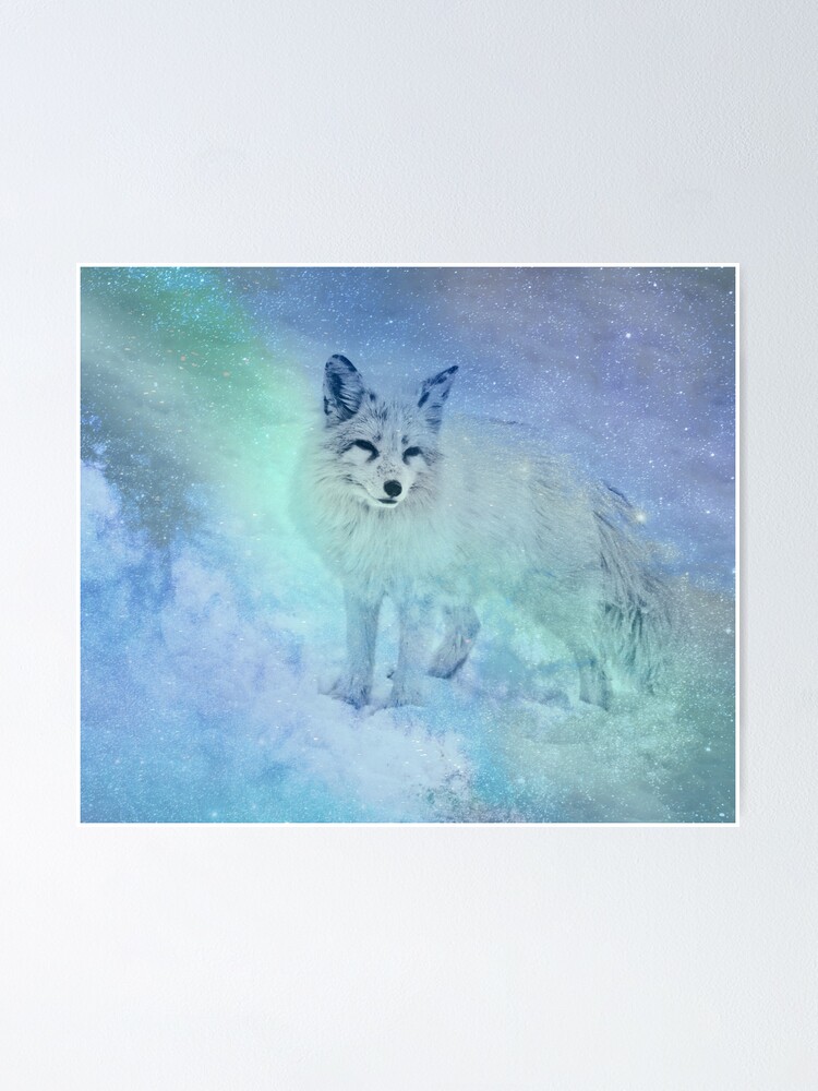 Arctic Fox - Watercolor Paint Poster for Sale by ABArtByAlexST