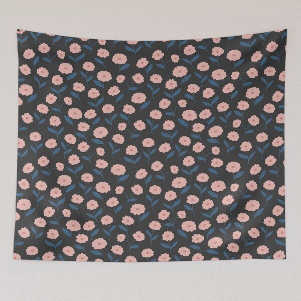 Item preview, Dark Pink fllowers Pattern designed and sold by The Pattern Loop.