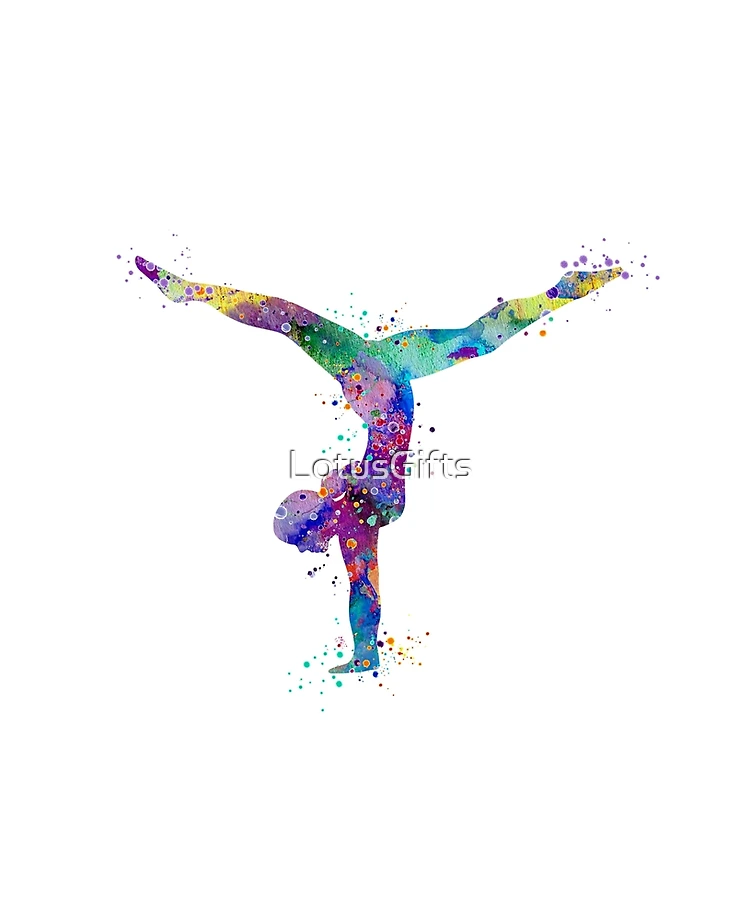 Patch - Gymnast Silhouette Hand Stand Gymnastics Sports 4 Iron On #110097  Cool