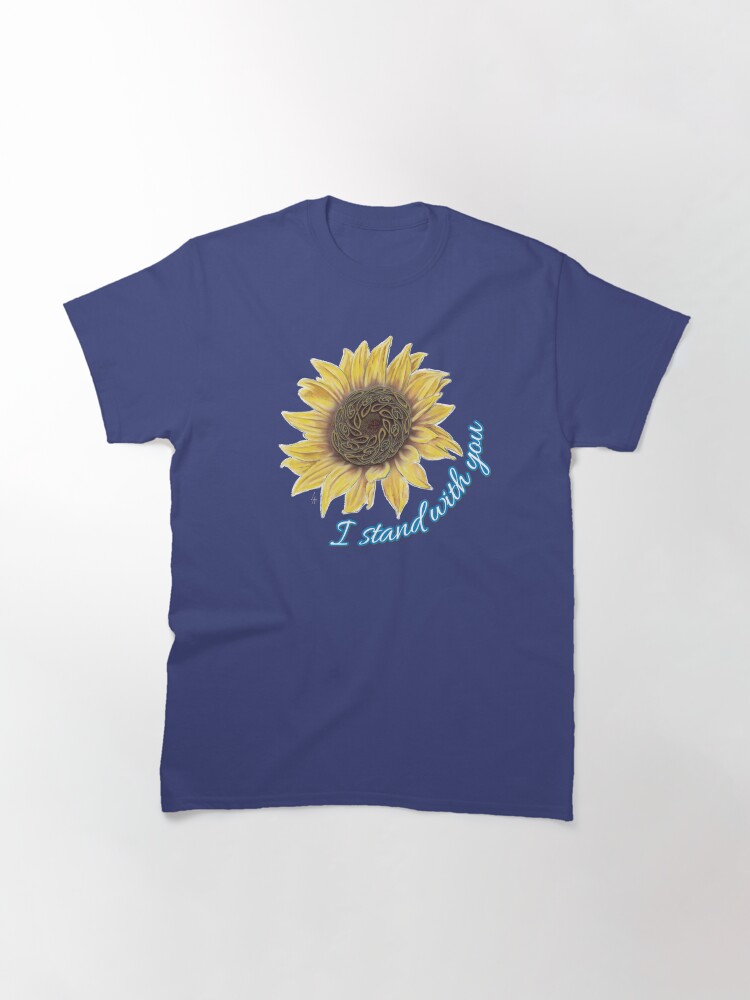 Thumbnail 2 of 7, Classic T-Shirt, I Stand with Ukraine designed and sold by LindaLaforgeArt.