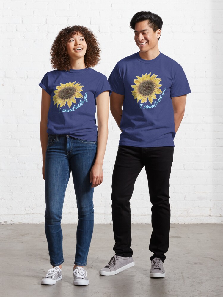Thumbnail 1 of 7, Classic T-Shirt, I Stand with Ukraine designed and sold by LindaLaforgeArt.