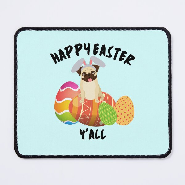 Item preview,  Happy Easter Yall Funny Dog With Bunny Ears designed and sold by BronikowskiART.