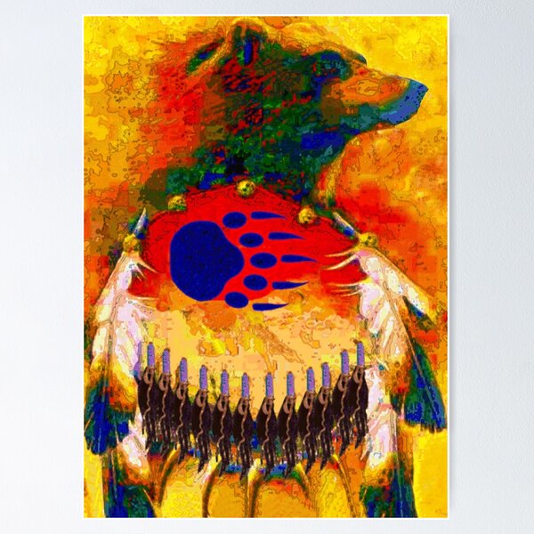 Item preview, Bear Warrior Native American Art designed and sold by Raven SiJohn.