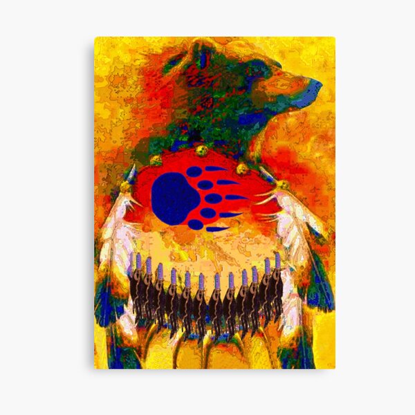 Bear Warrior Native American Art Canvas Print