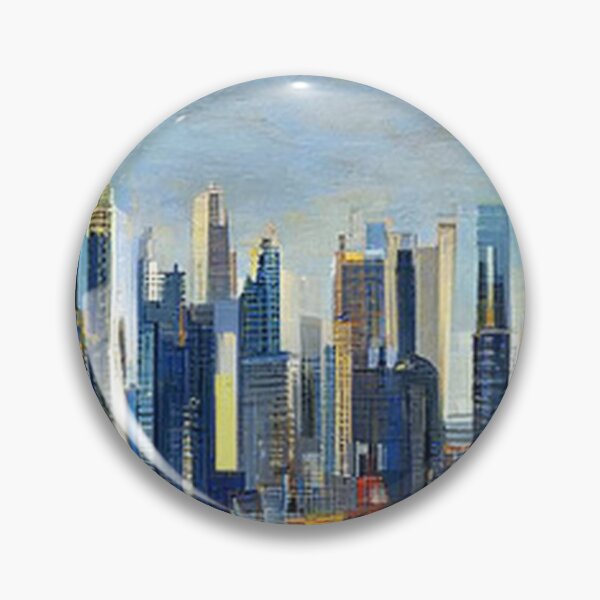 Item preview, Oil painting of Des Moines Skyline by AI. - US Cityscape designed and sold by AIArtWizard ⭐⭐⭐⭐⭐.
