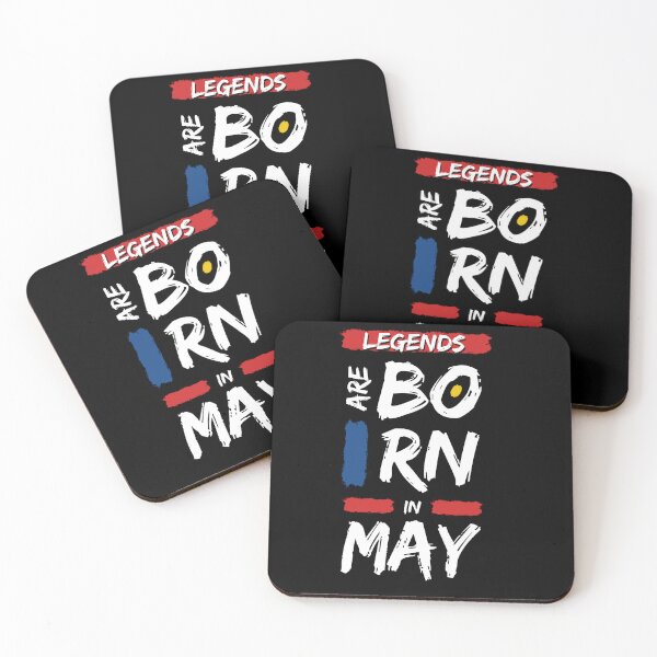 Item preview, Legends are born in May - with yellow, blue, red, and white colors designed and sold by sama-stylish.