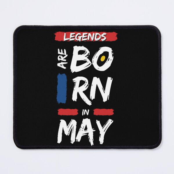 Item preview, Legends are born in May - with yellow, blue, red, and white colors designed and sold by sama-stylish.