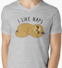 I like naps - Sloth Men's V-Neck T-Shirt