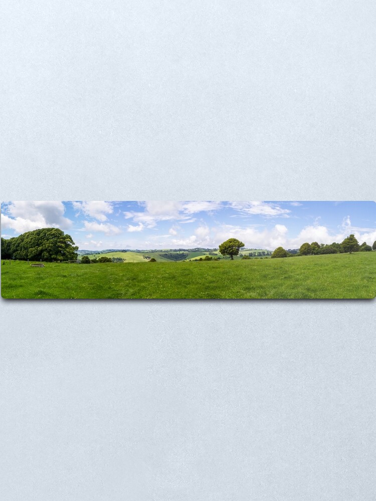Alternate view of Green Fields Metal Print