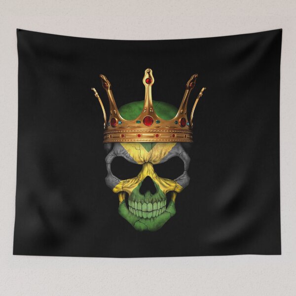 Item preview, Jamaican Flag Skull with Crown designed and sold by JeffBartels.
