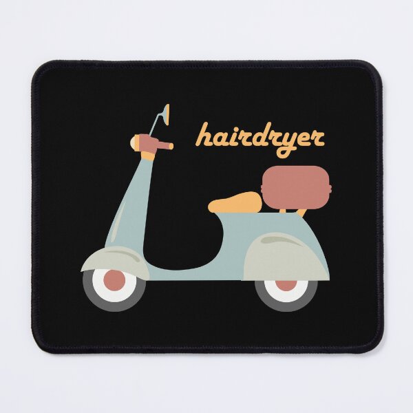 Item preview, Moped "hairdryer" in fun retro colors (Izzard reference) designed and sold by Ofeefee.