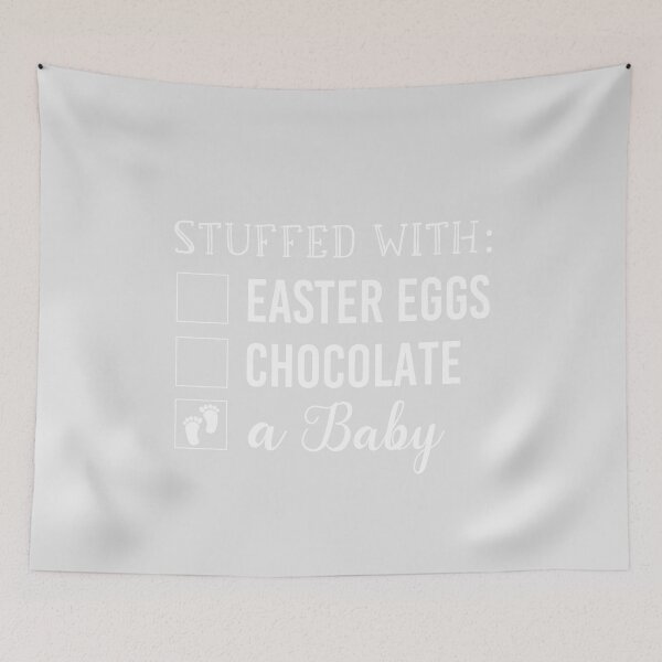 Item preview, stuffed with a baby easter pregnancy announcement eggspecting designed and sold by Dream-bubble.
