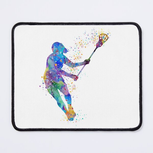 Artikelvorschau, Lacrosse Mädchen Aquarell Kunstdruck Geschenke entworfen und verkauft von LotusGifts.
