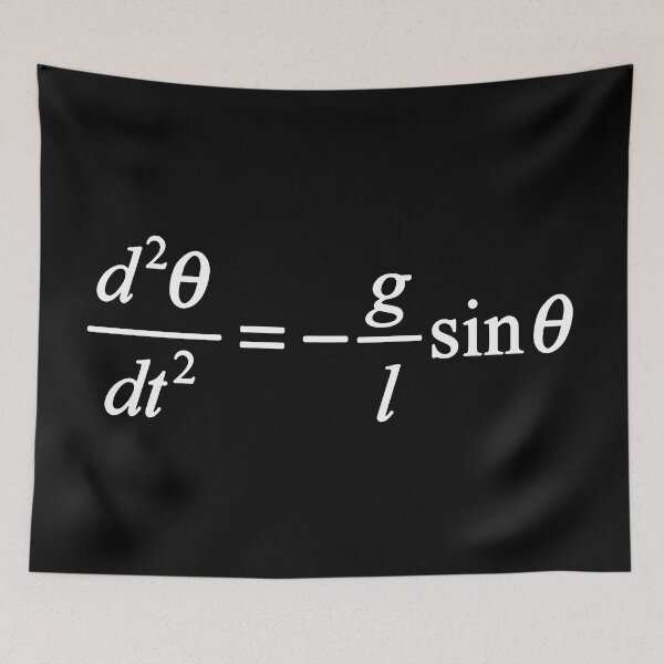 Item preview, simple pendelum differential equation physics basics dark version designed and sold by NoetherSym.