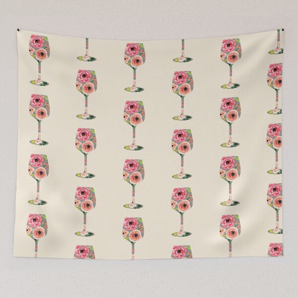 Item preview, Floral Wine Glass designed and sold by smburgess.