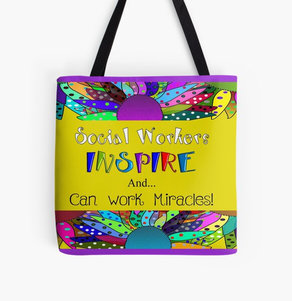 Personalized Social Worker All Over Tote Bag - TO237PS06 - BMGifts