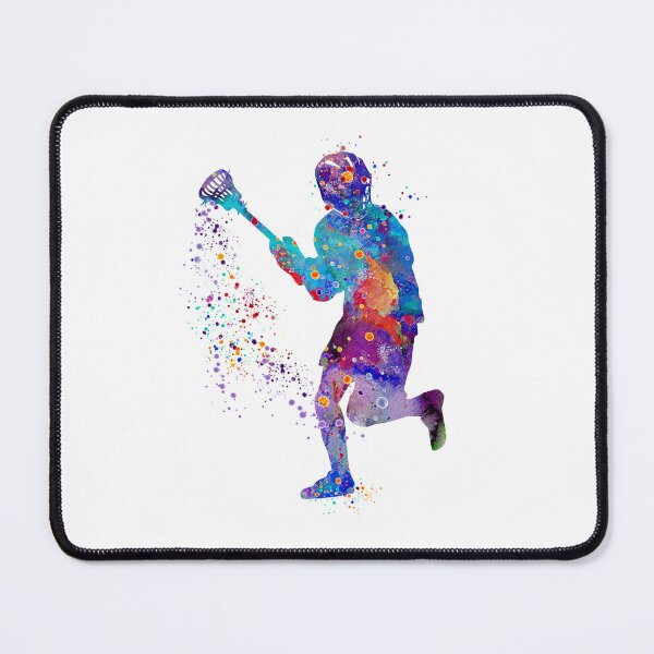 Item preview, Lacrosse Boy Watercolor Silhouette Painting designed and sold by LotusGifts.