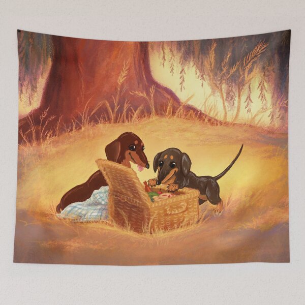 Item preview, Dachshund Picnic designed and sold by dweebsville.