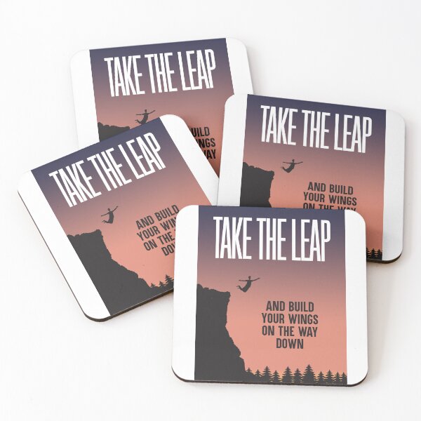 Item preview, Take The Leap Quote Entrepreneur Illustration Art  designed and sold by SuccessHunters.