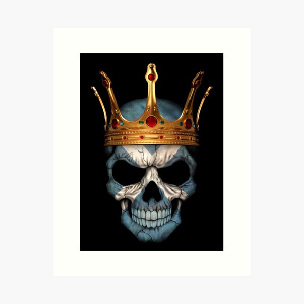 Item preview, Scottish Flag Skull with Crown designed and sold by JeffBartels.