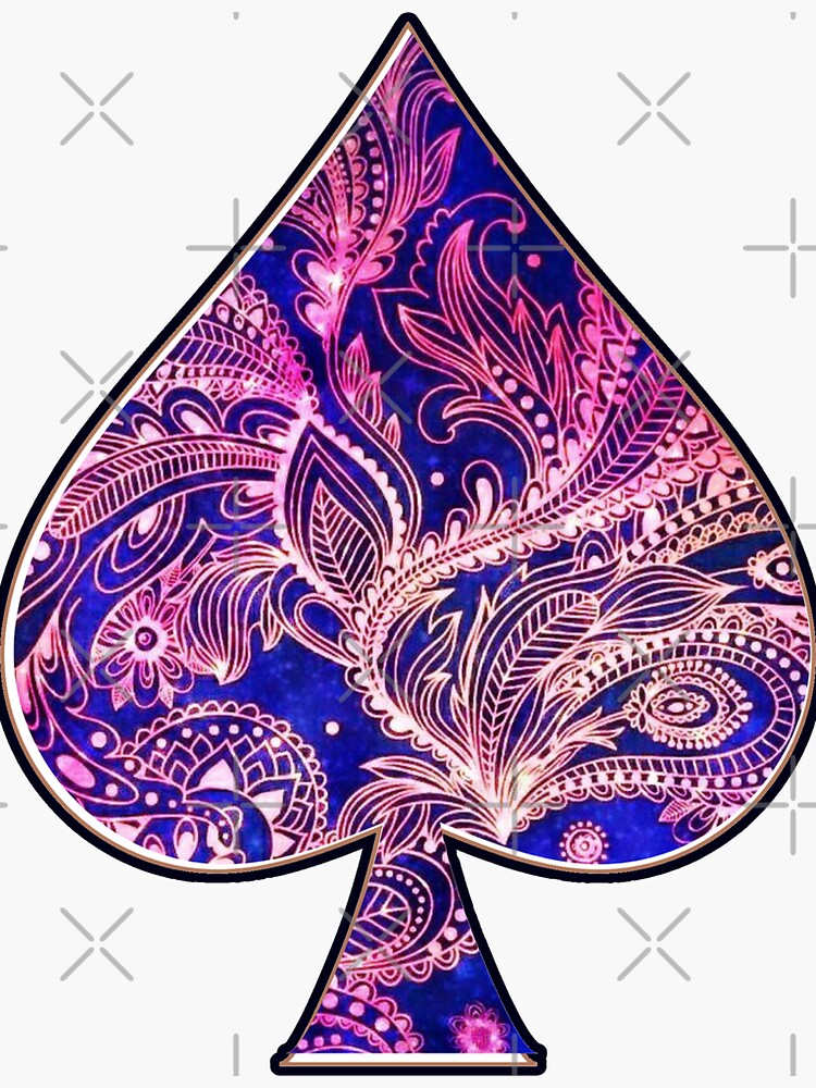 " Floral Spade Card" Sticker for Sale by Spectra12 Redbubble